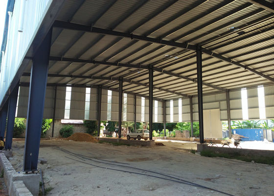 120*60*9M DFT 80um Prefabricated Fireproof Steel Structure Warehouse